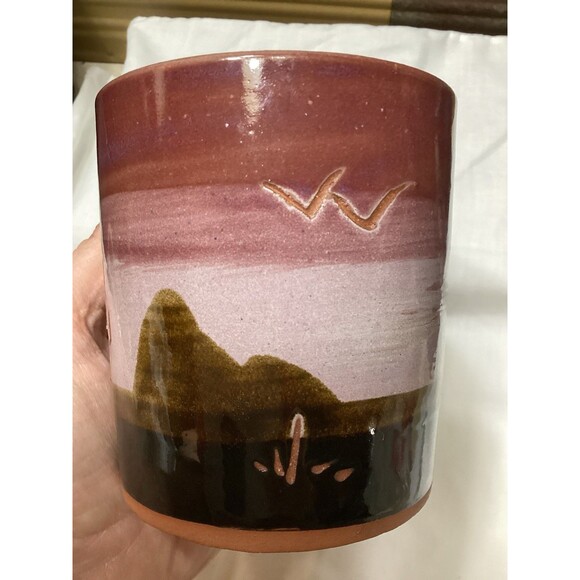 Vintage Superstition Stoneware South Western Desert Cacti 4" Planter Pottery Pot - Picture 11 of 13